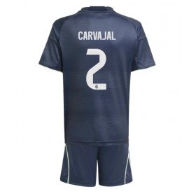Real Madrid Daniel Carvajal #2 Borta Kläder Barn 2025-26 Kortärmad (+ Korta byxor)